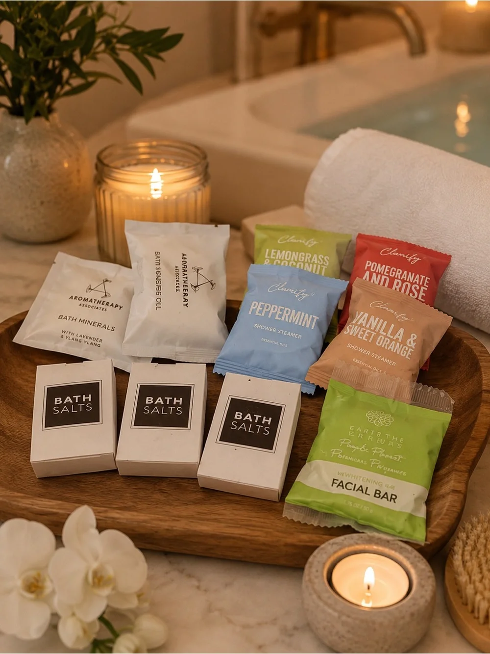 Luxury Spa Bath Bundle | Shower Steamers Bath Salts Minerals Facial Bar | Set